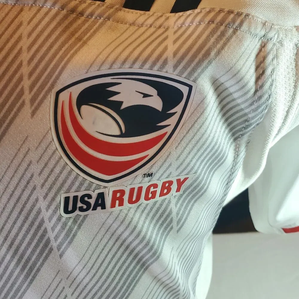 Adidas USA Rugby Jersey Size 9 (S-M) Match Shirt Men's Athletic Training
